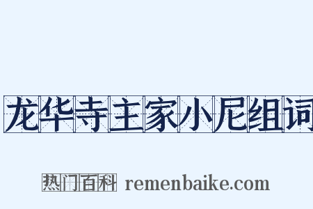 龙华寺主家小尼组词是什么意思的图片